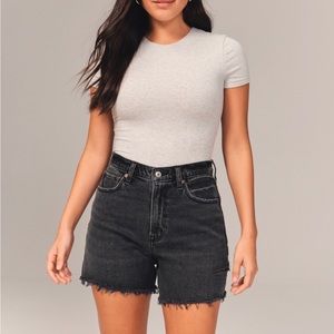 Abercrombie $ Fitch The Dad Short curve Love High rise jean shorts